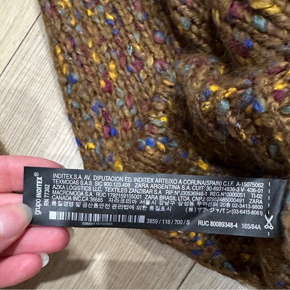 Zara size small Multicolor Speckled Women's Sweater influencer favorite - Picture 8 of 15